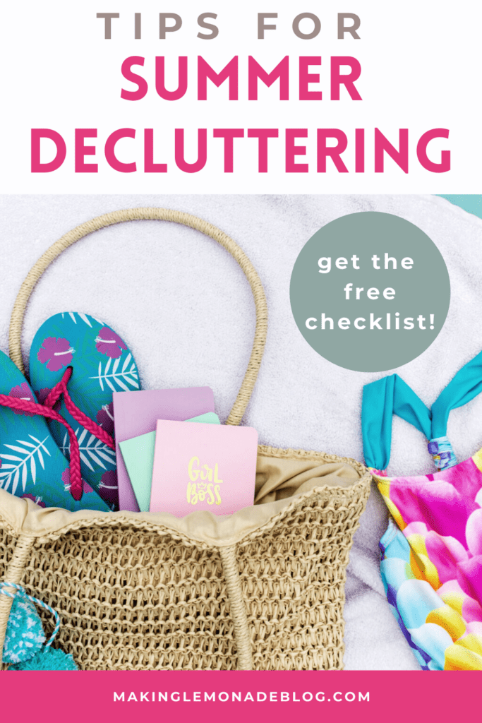 collage of decluttering tips