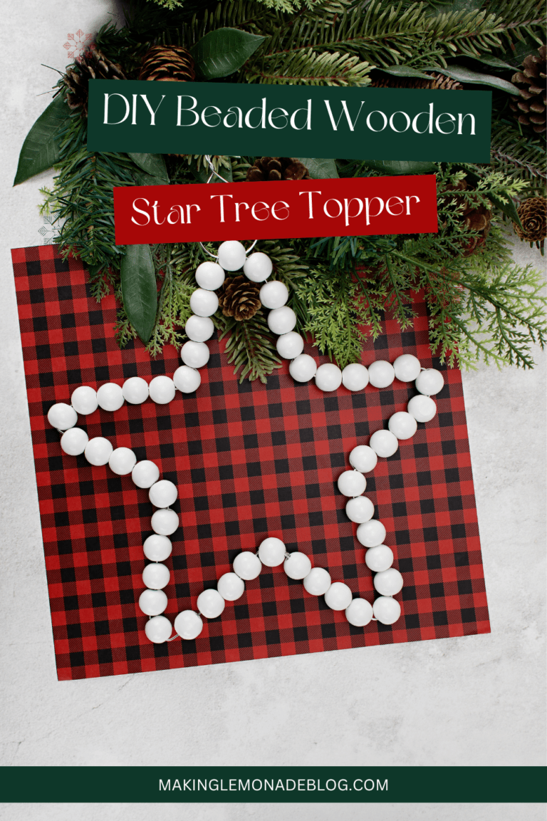 DIY Beaded Wooden Star Tree Topper