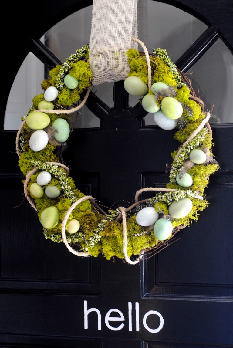 Spring Wreath Revamp {Reindeer Moss Wreath}