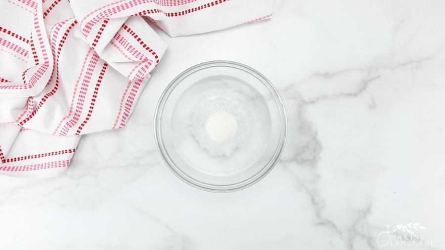 Shower Steamers fizzing in a bowl of water