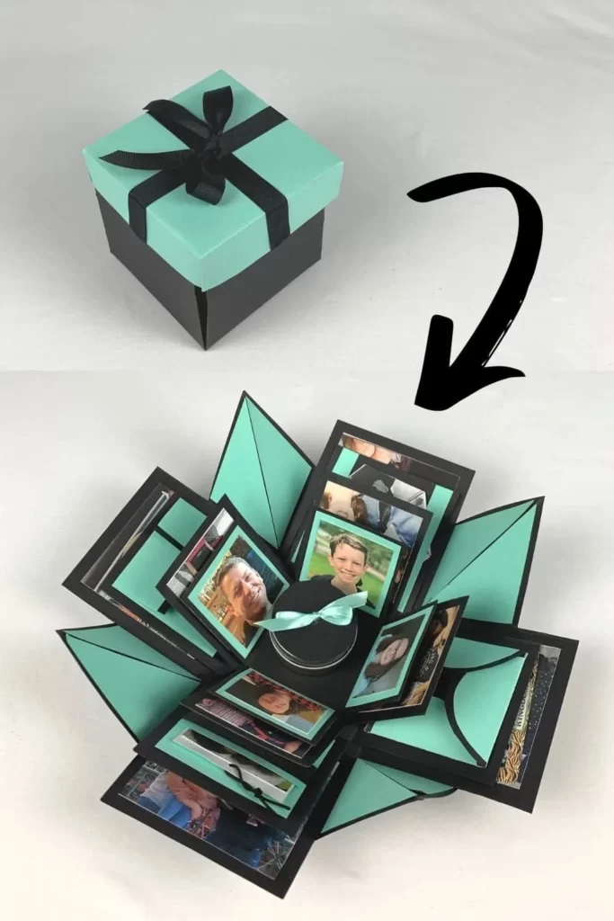 DIY explosion gift box with photos