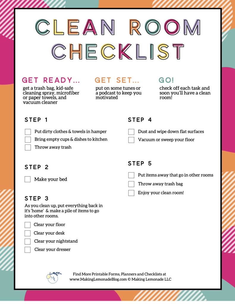 printable checklist for kids