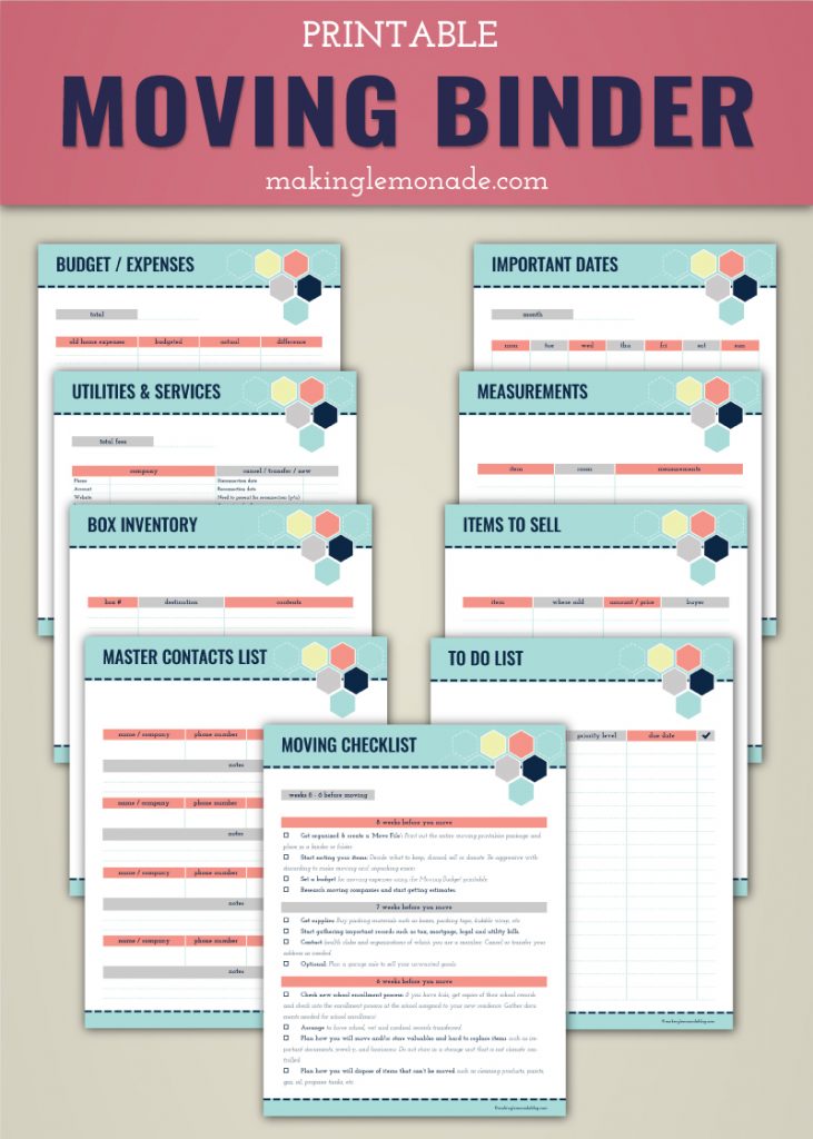 Printable moving checklist