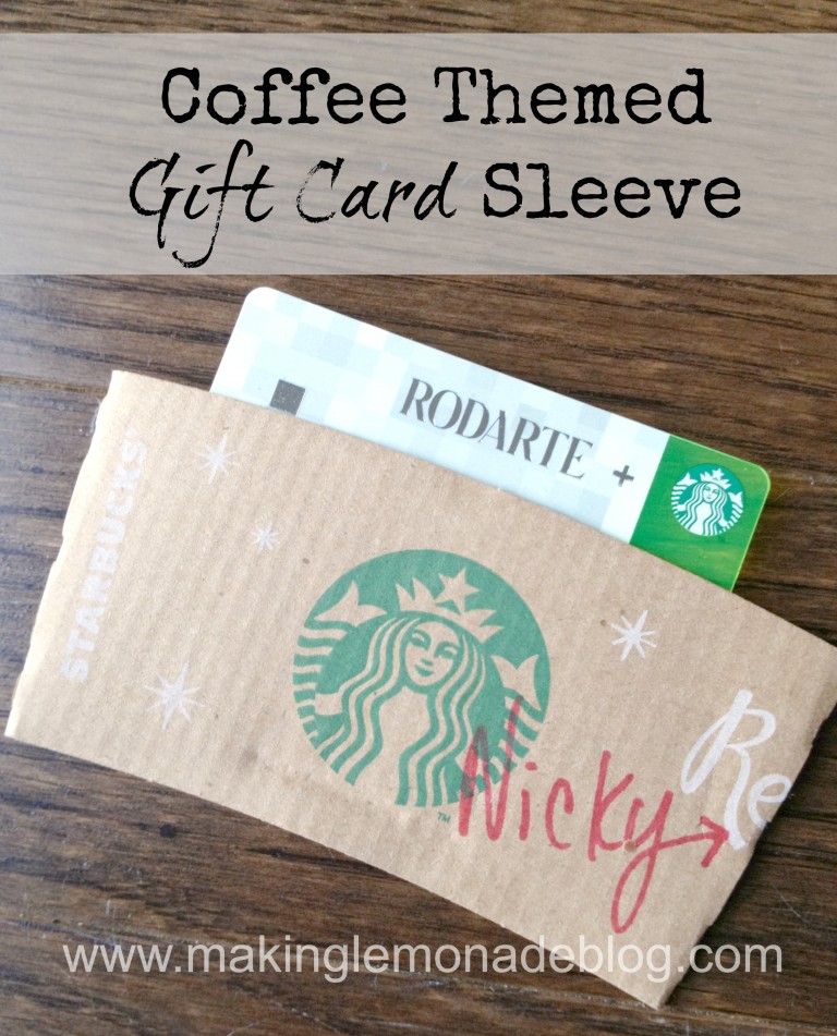 Coffee Themed Gift Card Holder