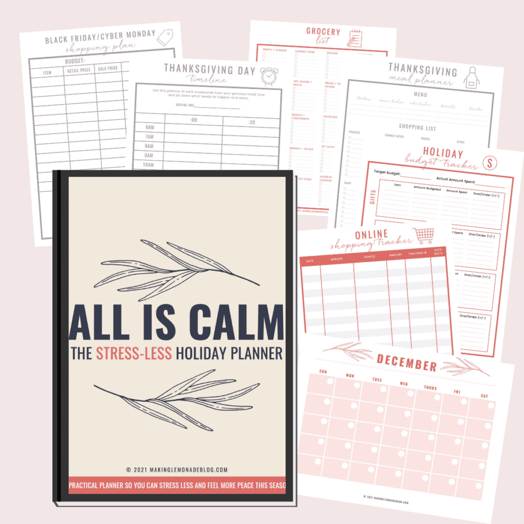 All is Calm planner with printable planning pages