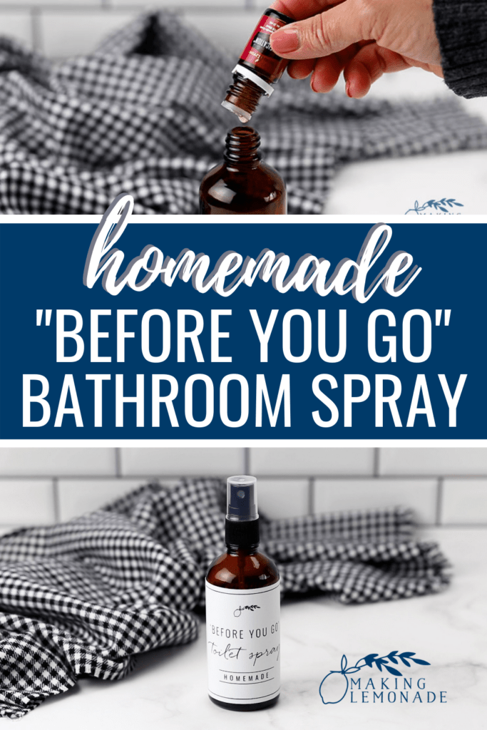 pinterest image for how to make DIY poo pourri spray