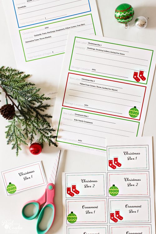 christmas organization labels