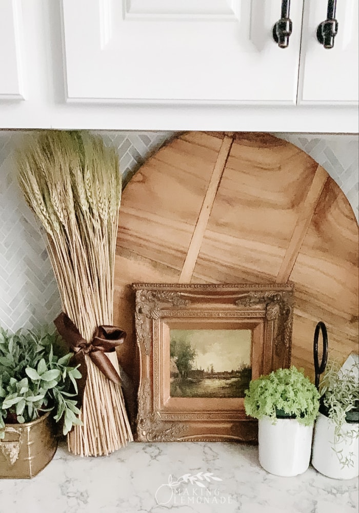 fall decor on kitchen counter