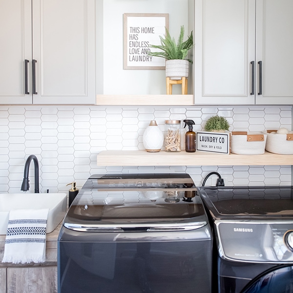 tidy laundry room