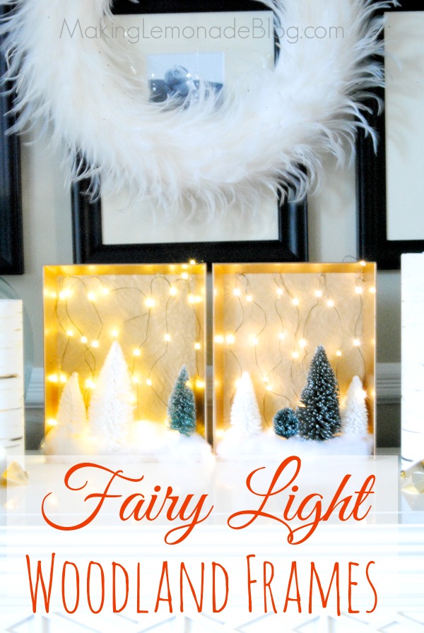 DIY Christmas Woodland Fairy Light Shadow Boxes