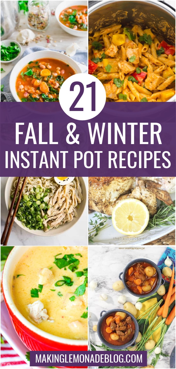 collage of instant pot recipes