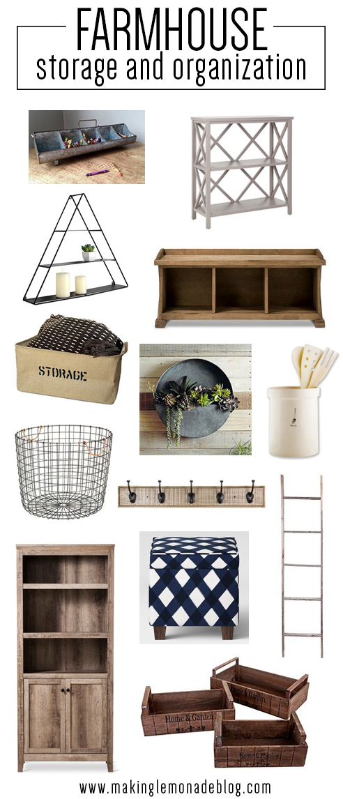 Farmhouse Inspired Storage Ideas