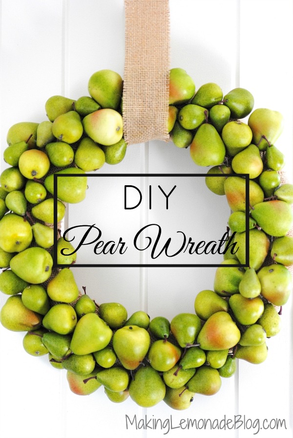 DIY Pear Wreath {Fall & Holiday Wreath Combined FOR THE WIN!)