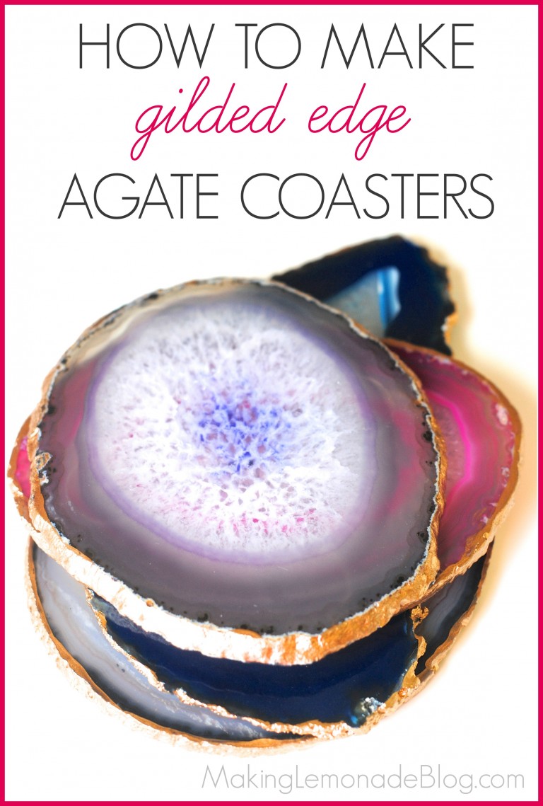 How to Make Gilded Edge Agate Coasters