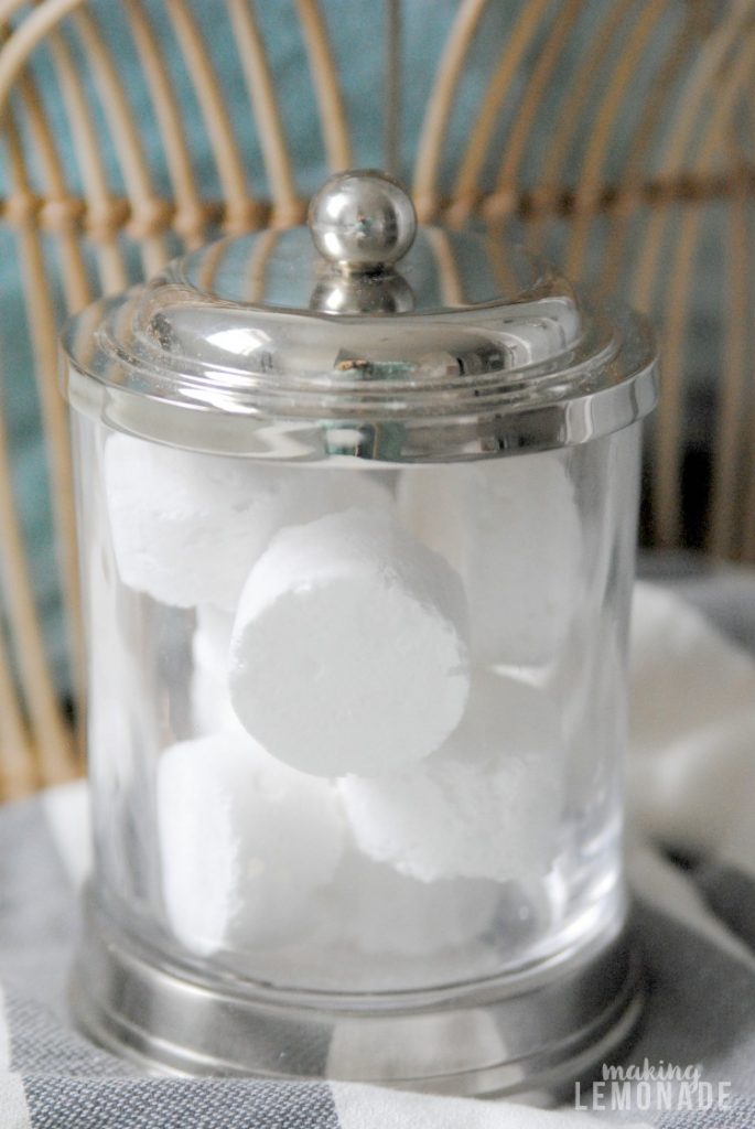 A jar of shower steamers