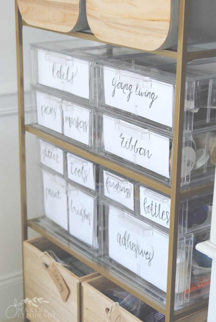 how to organize your home: labels on storage bins 