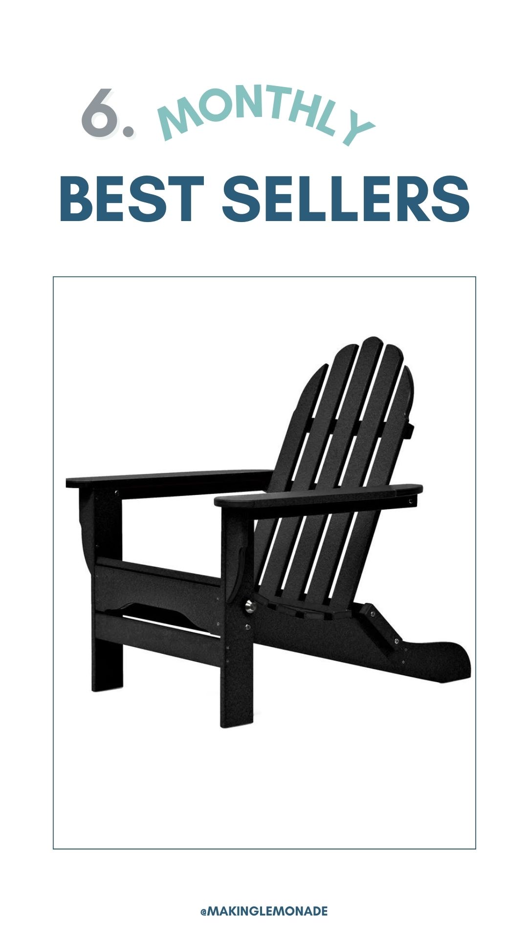outdoor resin black adirondack chair