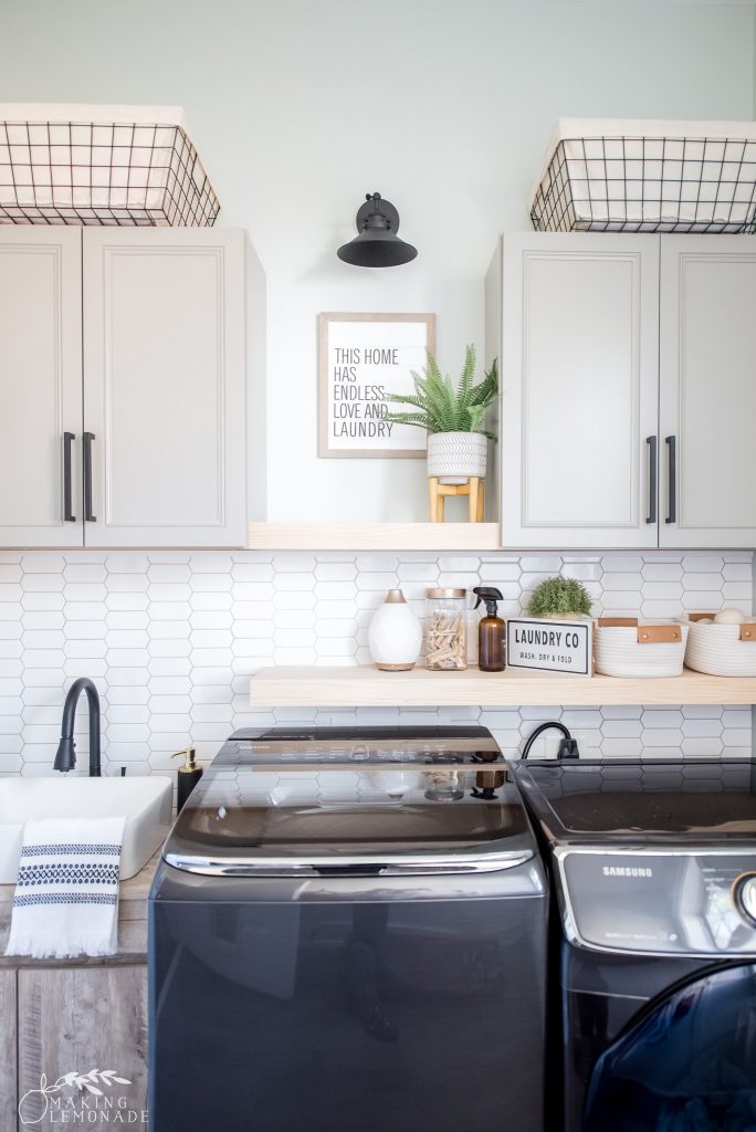 small organized laundry room