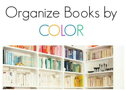 Organize Books by Color {15 Minute Decorating}
