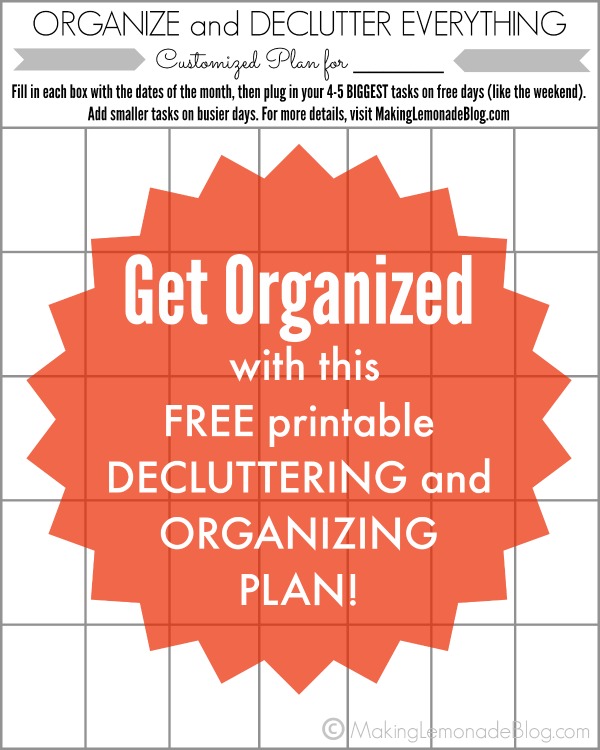 Personalized Organization and Decluttering Plan {Free Printable!}