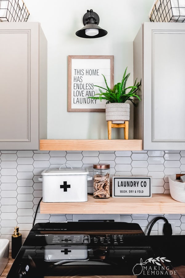 organized laundry room