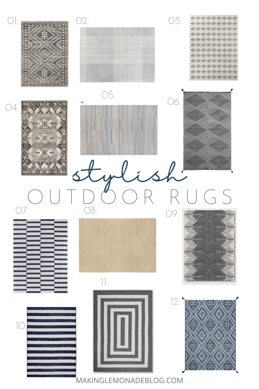 25 Outdoor Rugs that Are Perfect Indoors too!